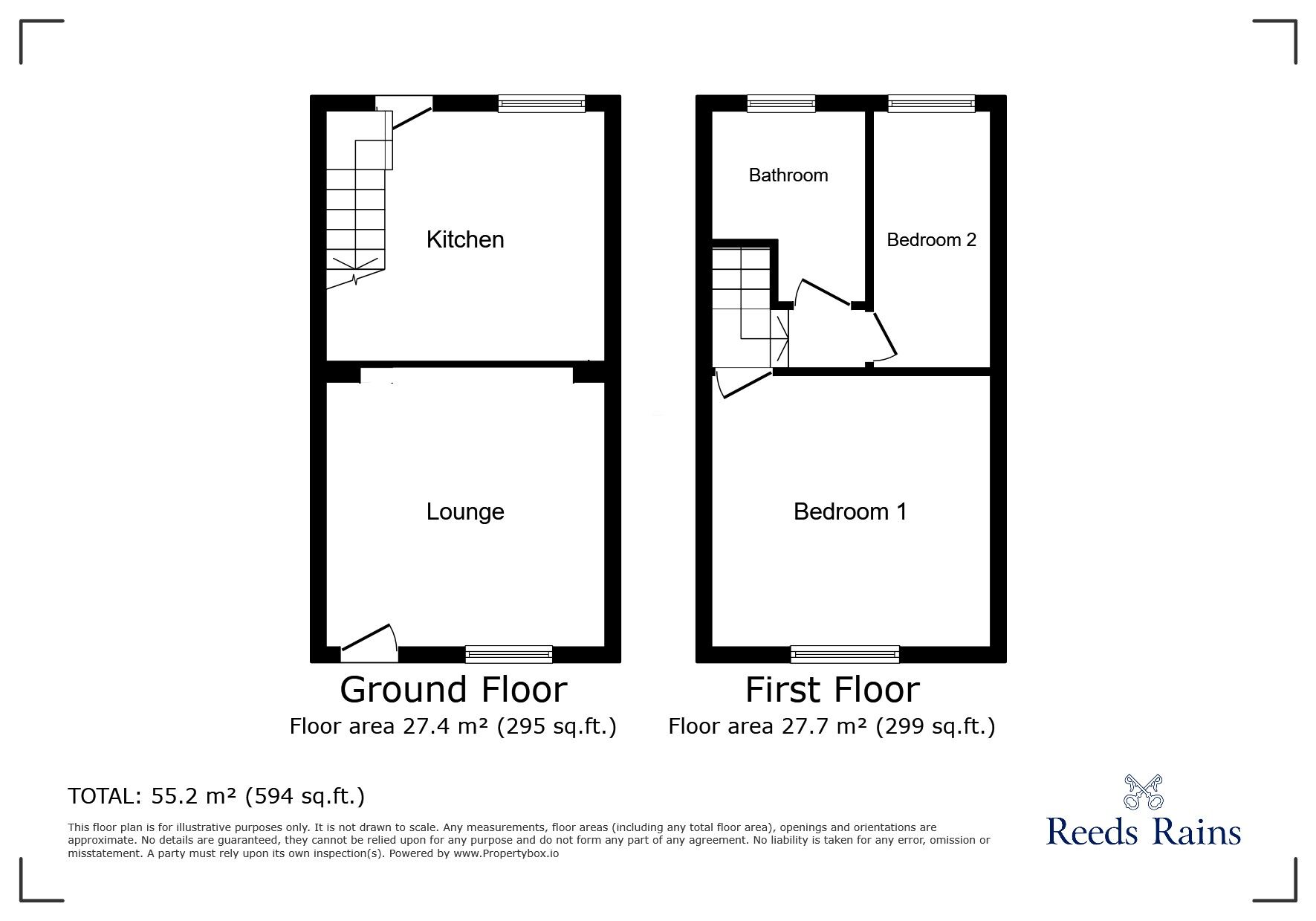 Floorplan of 2 bedroom Mid Terrace House for sale, Edward Street, Dukinfield, Greater Manchester, SK16