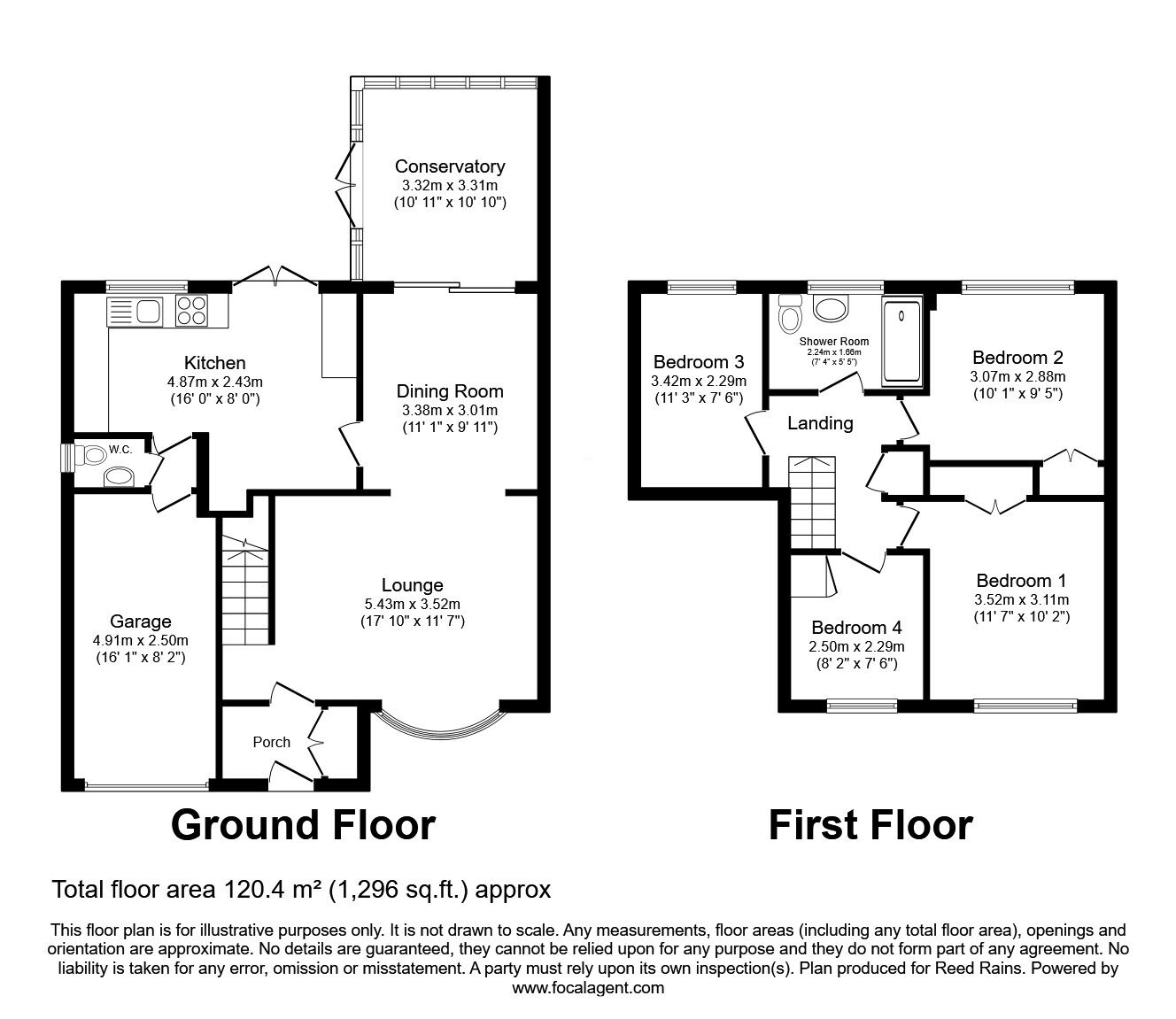 Floorplan of 4 bedroom Detached House for sale, Fairbourne Road, Denton, Greater Manchester, M34