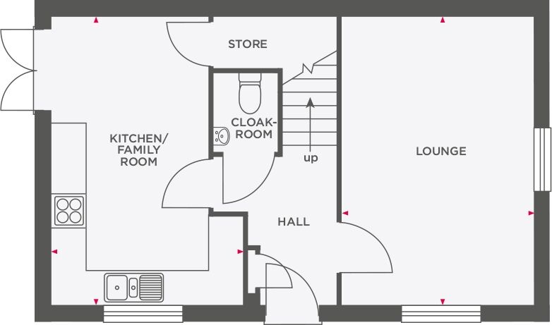 Floorplan of 4 bedroom  House for sale, Cartwright Street, Hyde, Greater Manchester, SK14