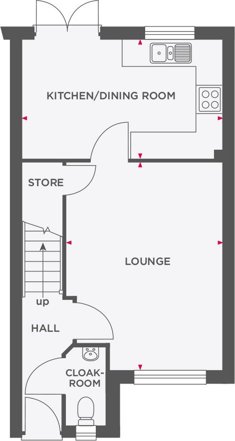 Floorplan of 3 bedroom Mid Terrace House for sale, Cartwright Street, Hyde, Greater Manchester, SK14