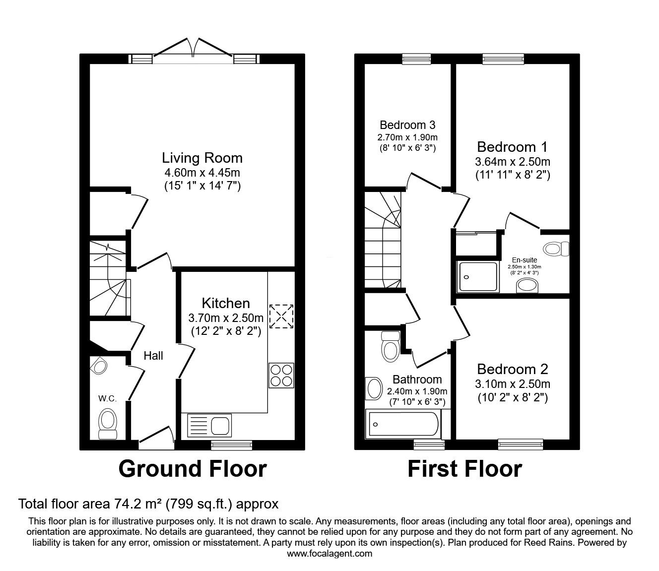 Floorplan of 3 bedroom Semi Detached House for sale, Pudding Lane, Hyde, Greater Manchester, SK14