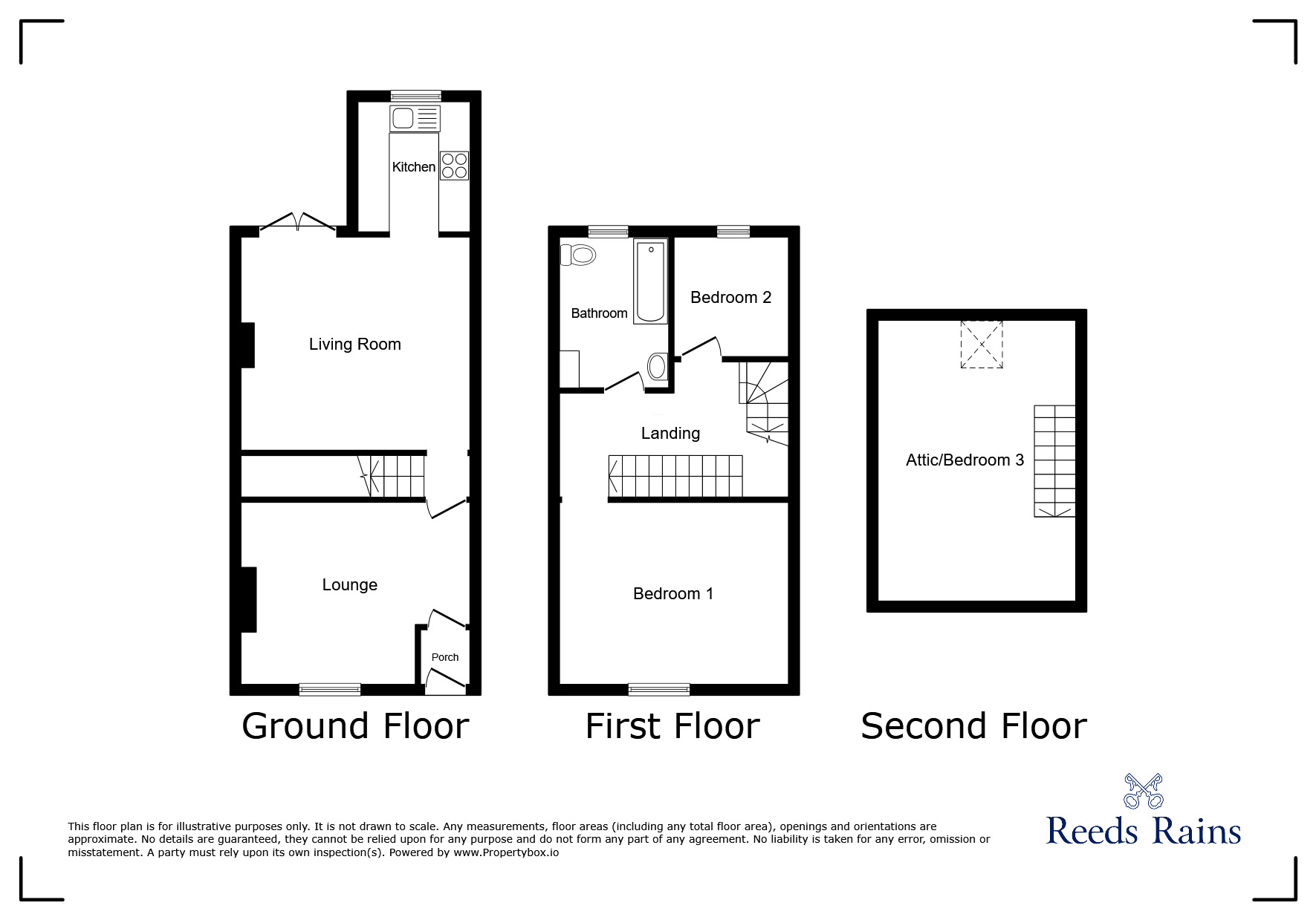 Floorplan of 2 bedroom Mid Terrace House for sale, Hyde Road, Denton, Greater Manchester, M34