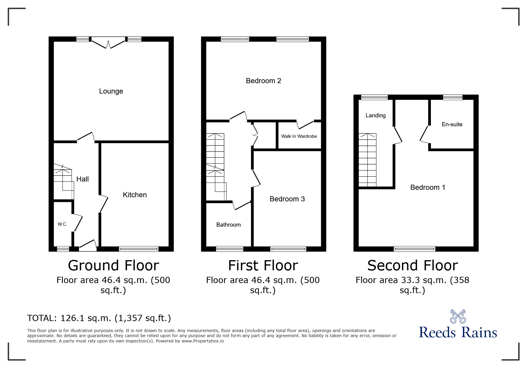 Floorplan of 3 bedroom End Terrace House for sale, Hardy Close, Dukinfield, Greater Manchester, SK16