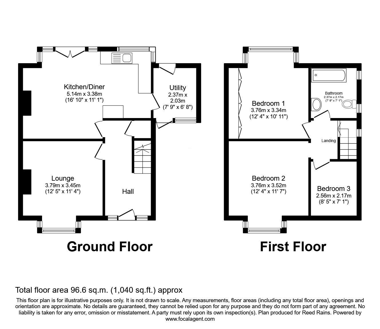 Floorplan of 3 bedroom Semi Detached House for sale, Apethorn Lane, Hyde, Greater Manchester, SK14