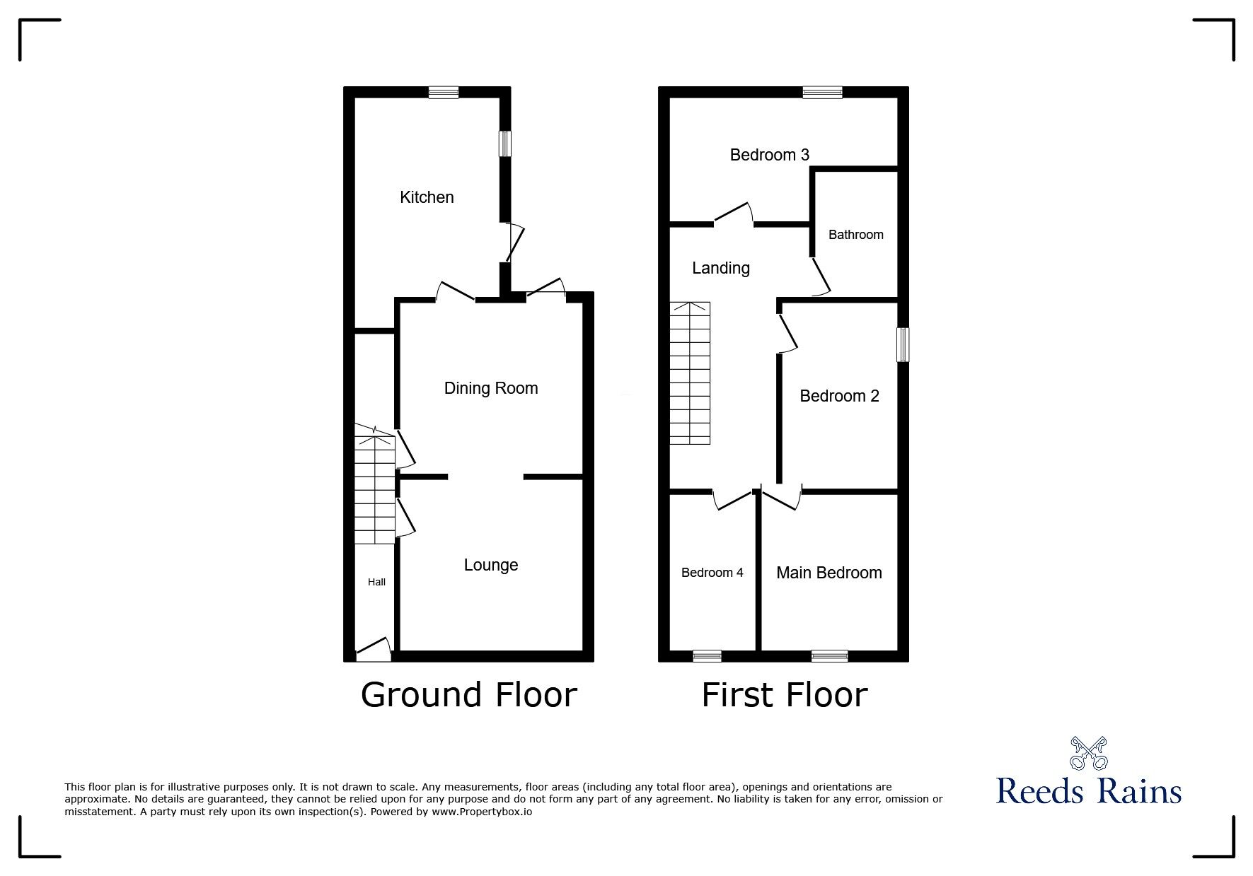 Floorplan of 4 bedroom End Terrace House for sale, Laburnum Road, Denton, Greater Manchester, M34