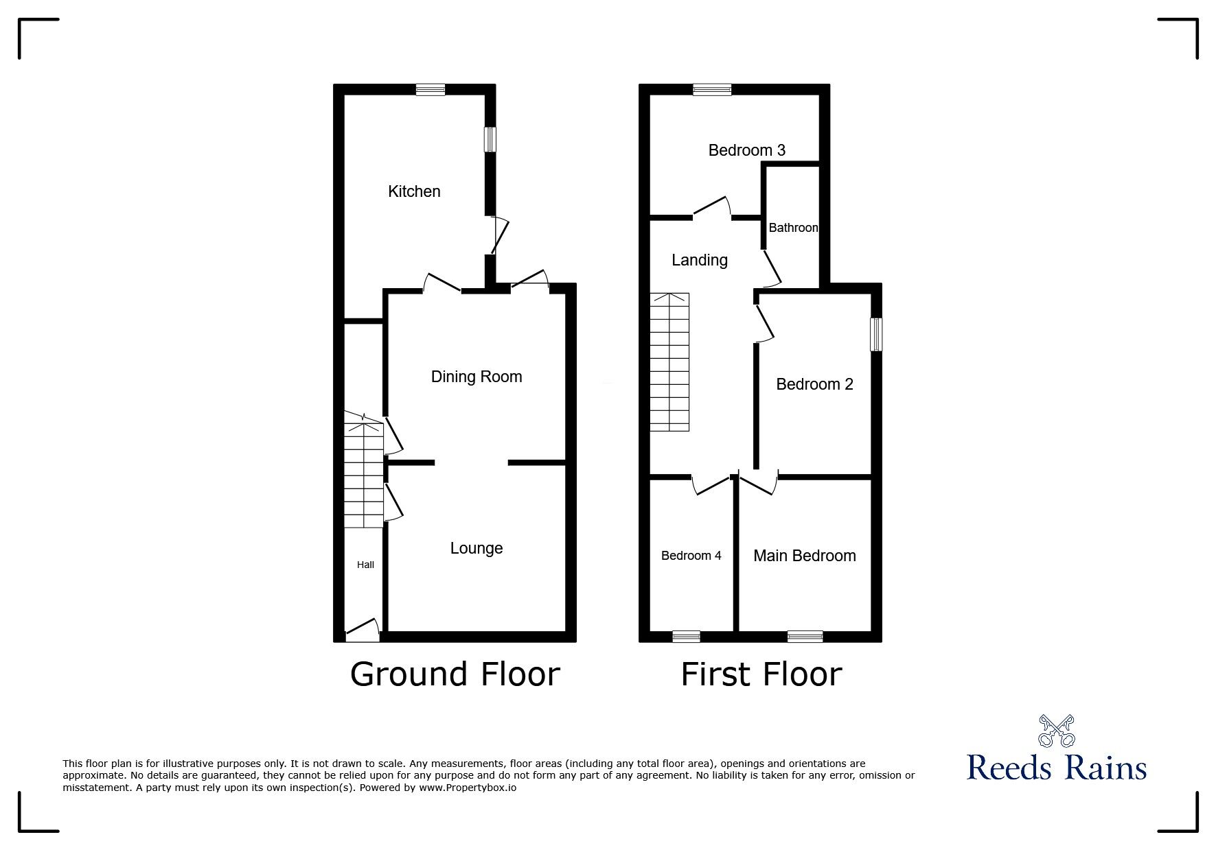 Floorplan of 4 bedroom End Terrace House for sale, Laburnum Road, Denton, Greater Manchester, M34