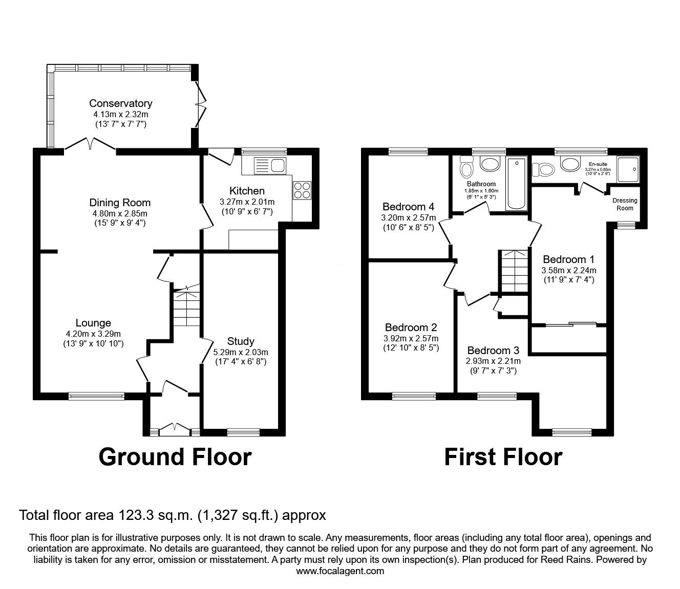 Floorplan of 4 bedroom Semi Detached House for sale, Queenhill Drive, Hyde, Greater Manchester, SK14