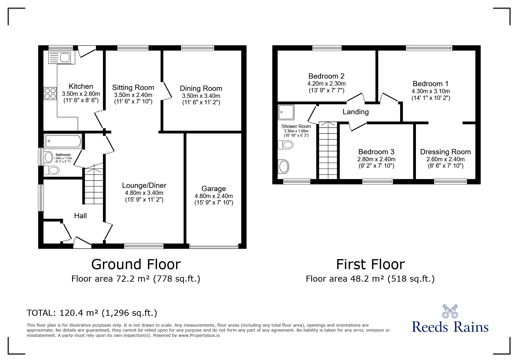 Floorplan of 3 bedroom Semi Detached Bungalow for sale, Foxholes Road, Hyde, Greater Manchester, SK14