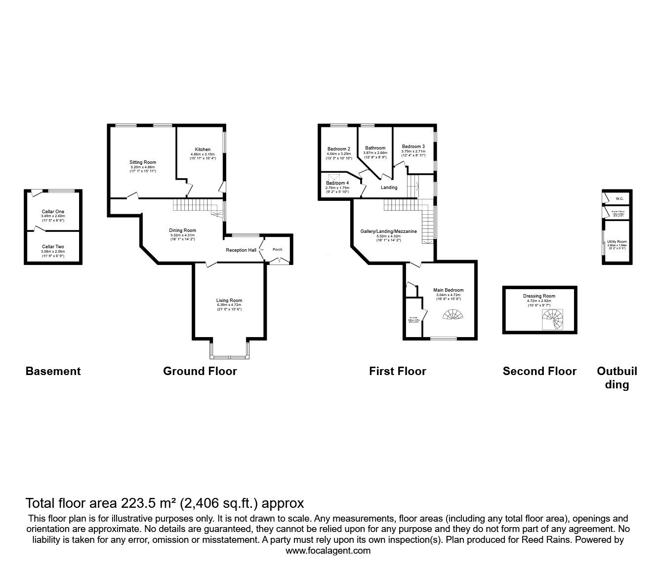 Floorplan of 4 bedroom Semi Detached House for sale, Woodend Lane, Hyde, Greater Manchester, SK14