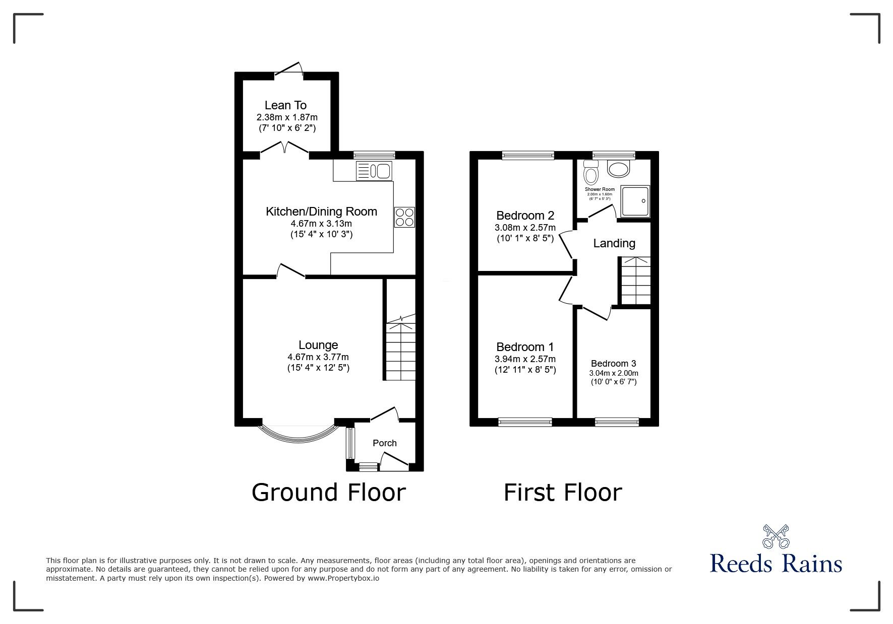 Floorplan of 3 bedroom Mid Terrace House for sale, Birkdale Close, Hyde, Greater Manchester, SK14