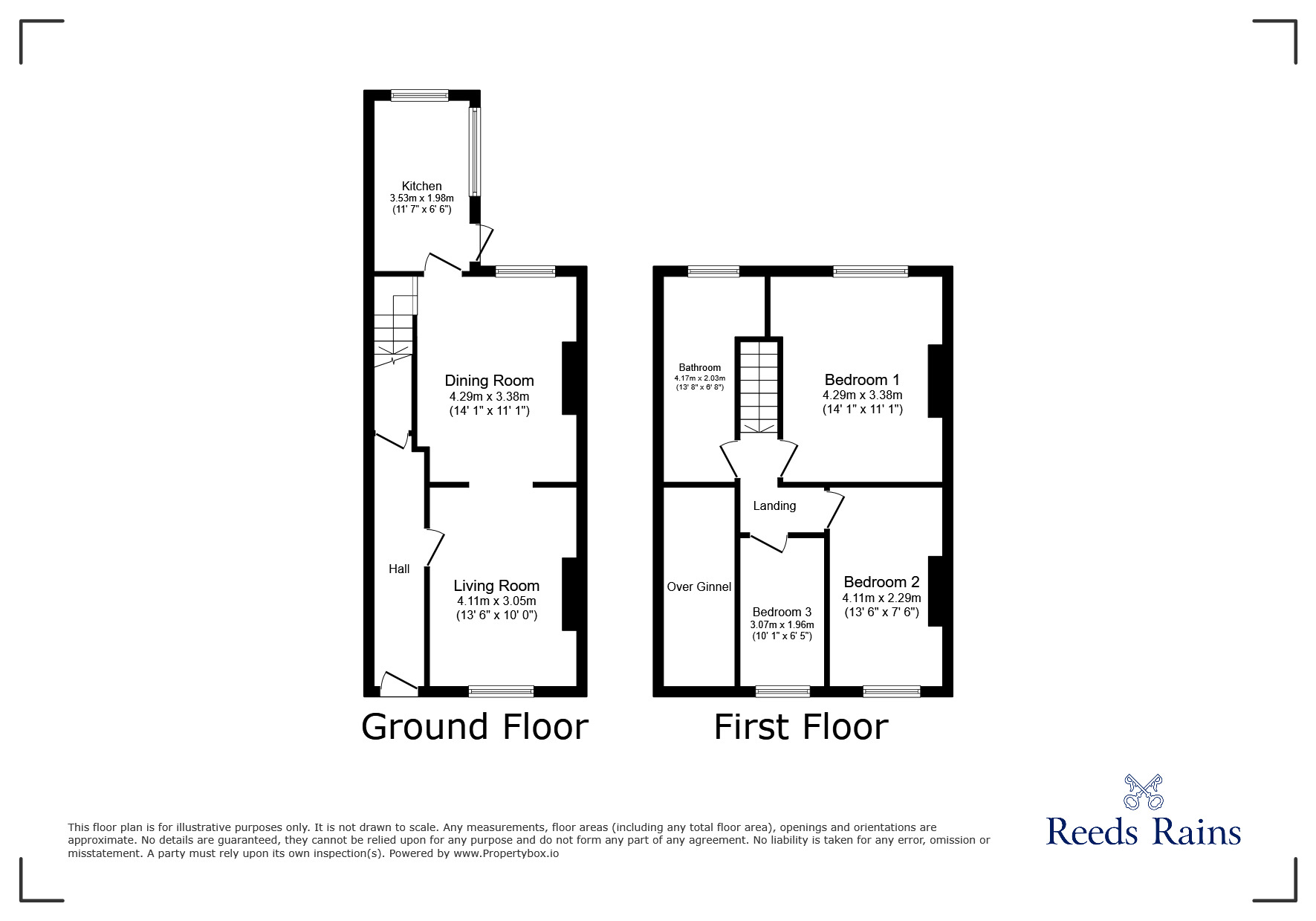 Floorplan of 3 bedroom Mid Terrace House for sale, Church Street, Hyde, Greater Manchester, SK14