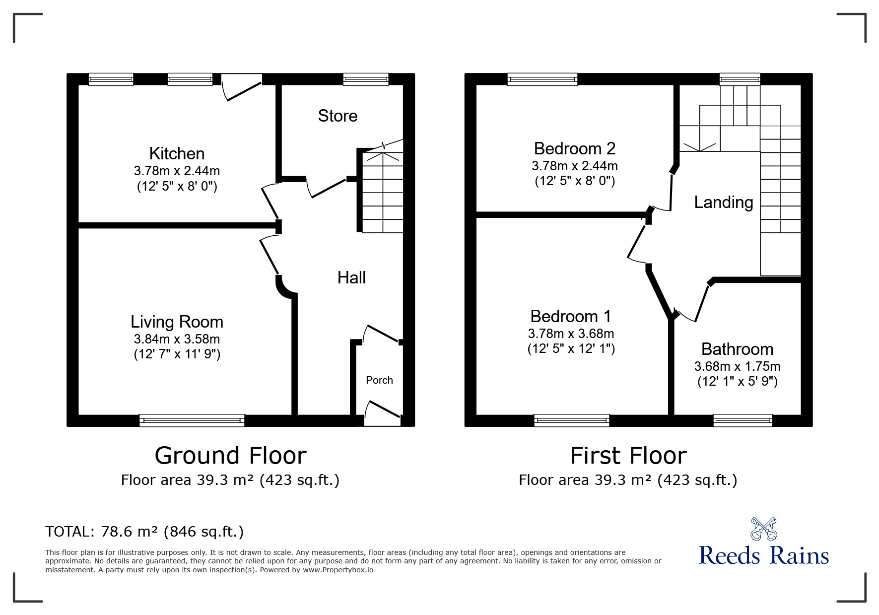 Floorplan of 2 bedroom End Terrace House for sale, Lord Street, Dukinfield, Greater Manchester, SK16