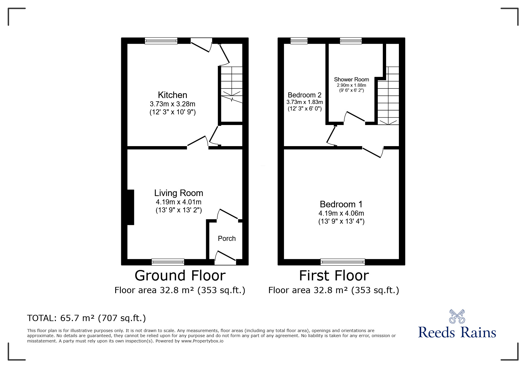 Floorplan of 2 bedroom Mid Terrace House for sale, Stockport Road, Denton, Greater Manchester, M34