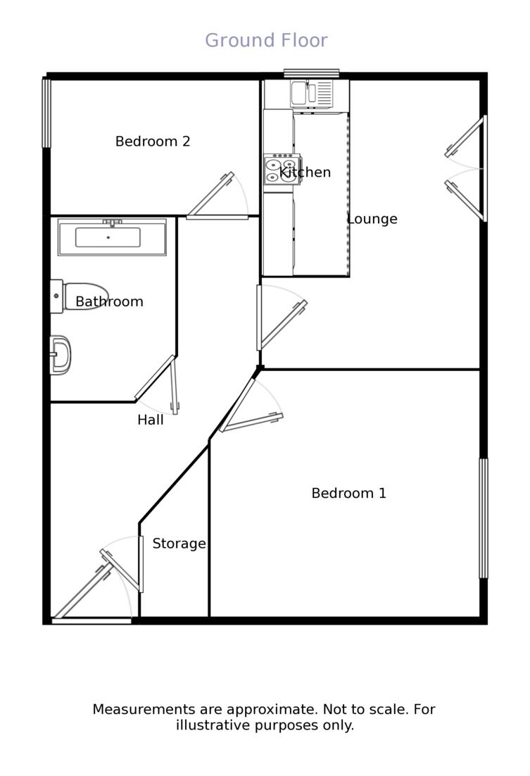 Floorplan of 2 bedroom  Flat to rent, Wordsworth Road, Denton, Manchester, M34