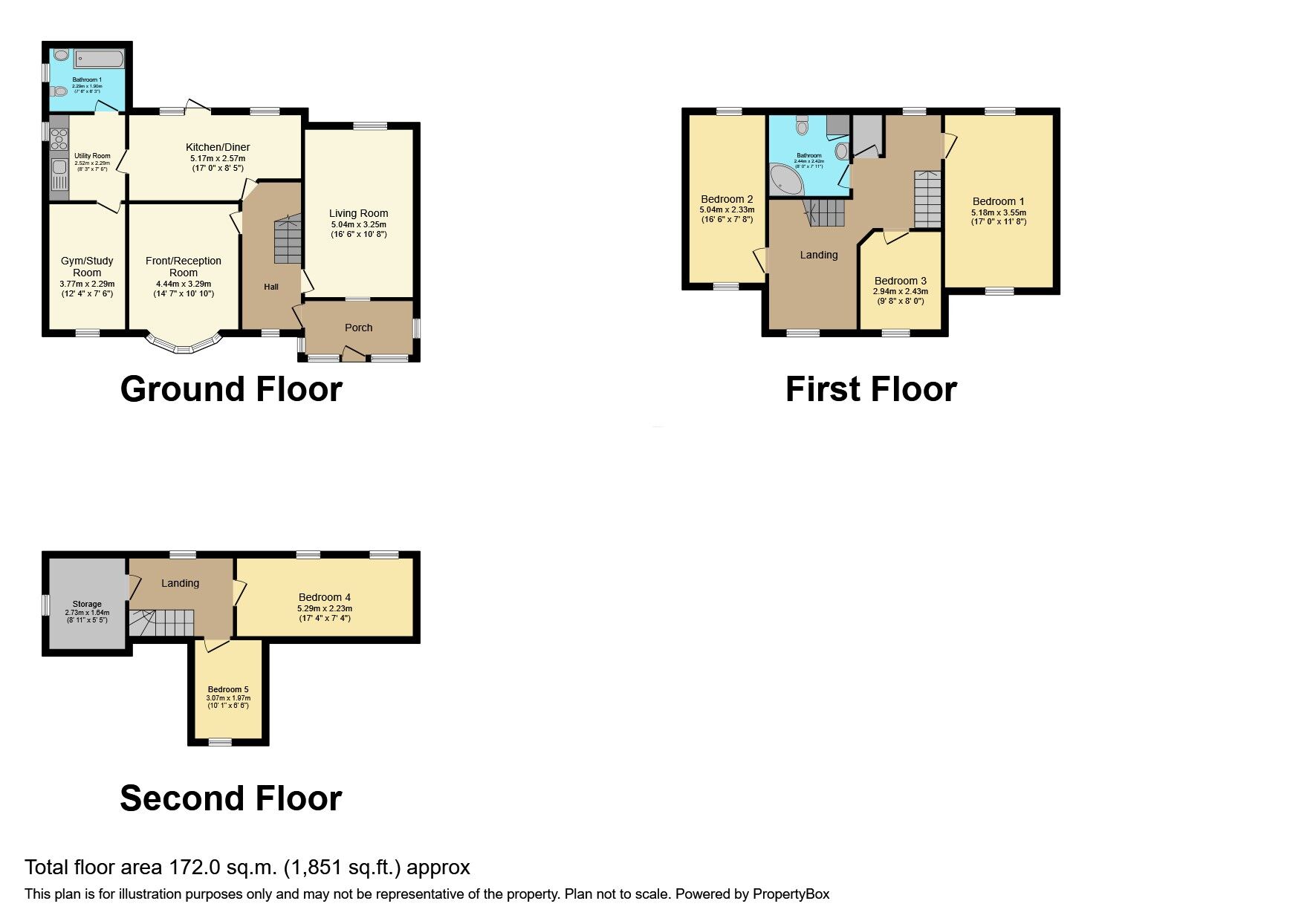 Floorplan of 5 bedroom Semi Detached House for sale, Beehive Lane, Ilford, IG4