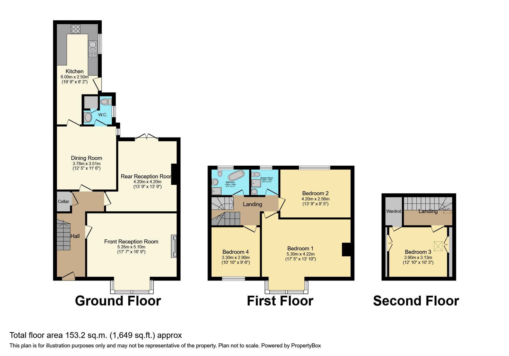 Floorplan of 4 bedroom Semi Detached House for sale, Airlie Gardens, Ilford, IG1