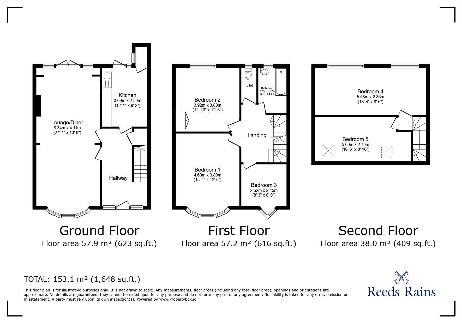 Floorplan of 5 bedroom Mid Terrace House for sale, Hamilton Avenue, Ilford, IG6