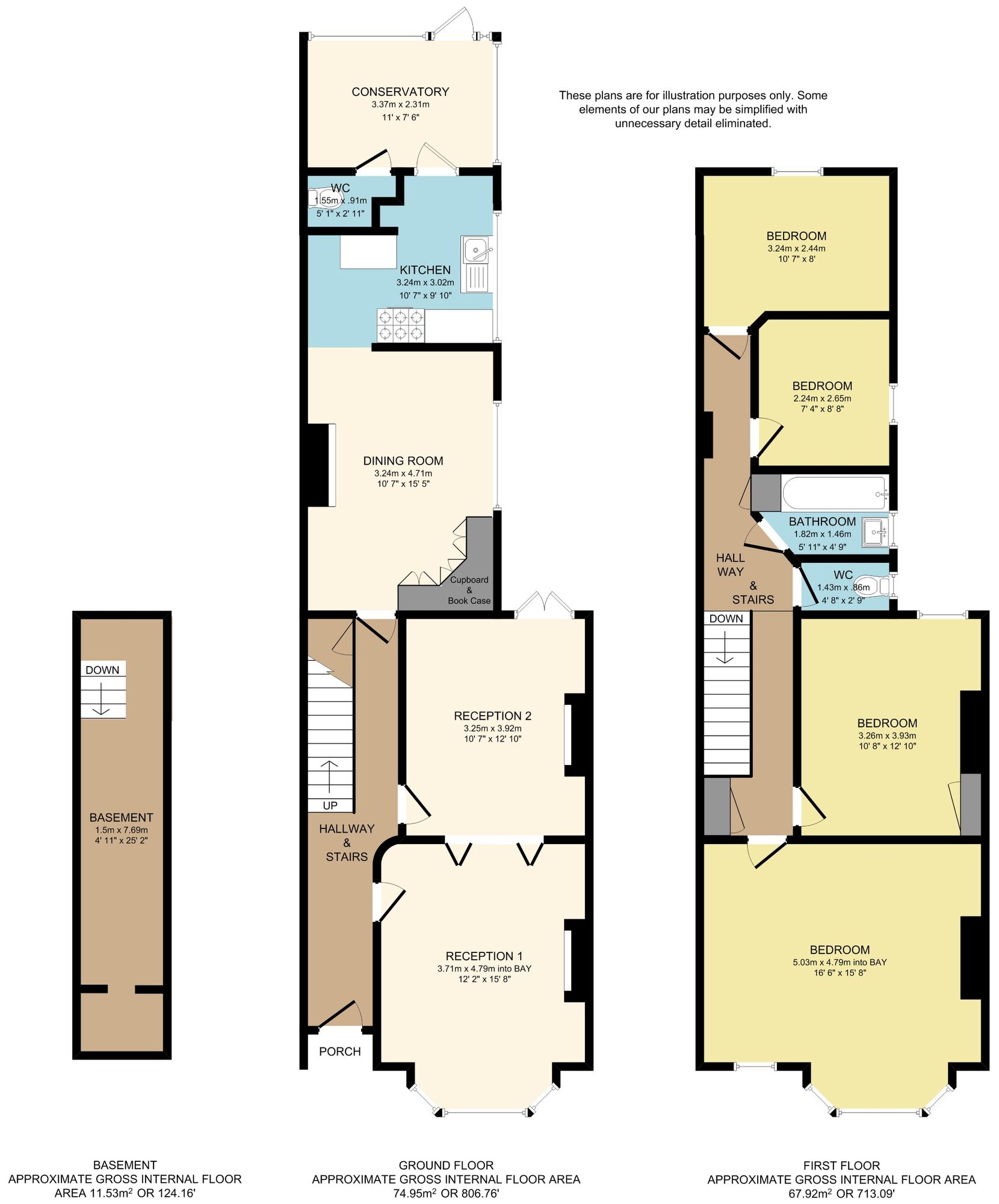 Floorplan of 4 bedroom Mid Terrace House for sale, Brisbane Road, Ilford, IG1