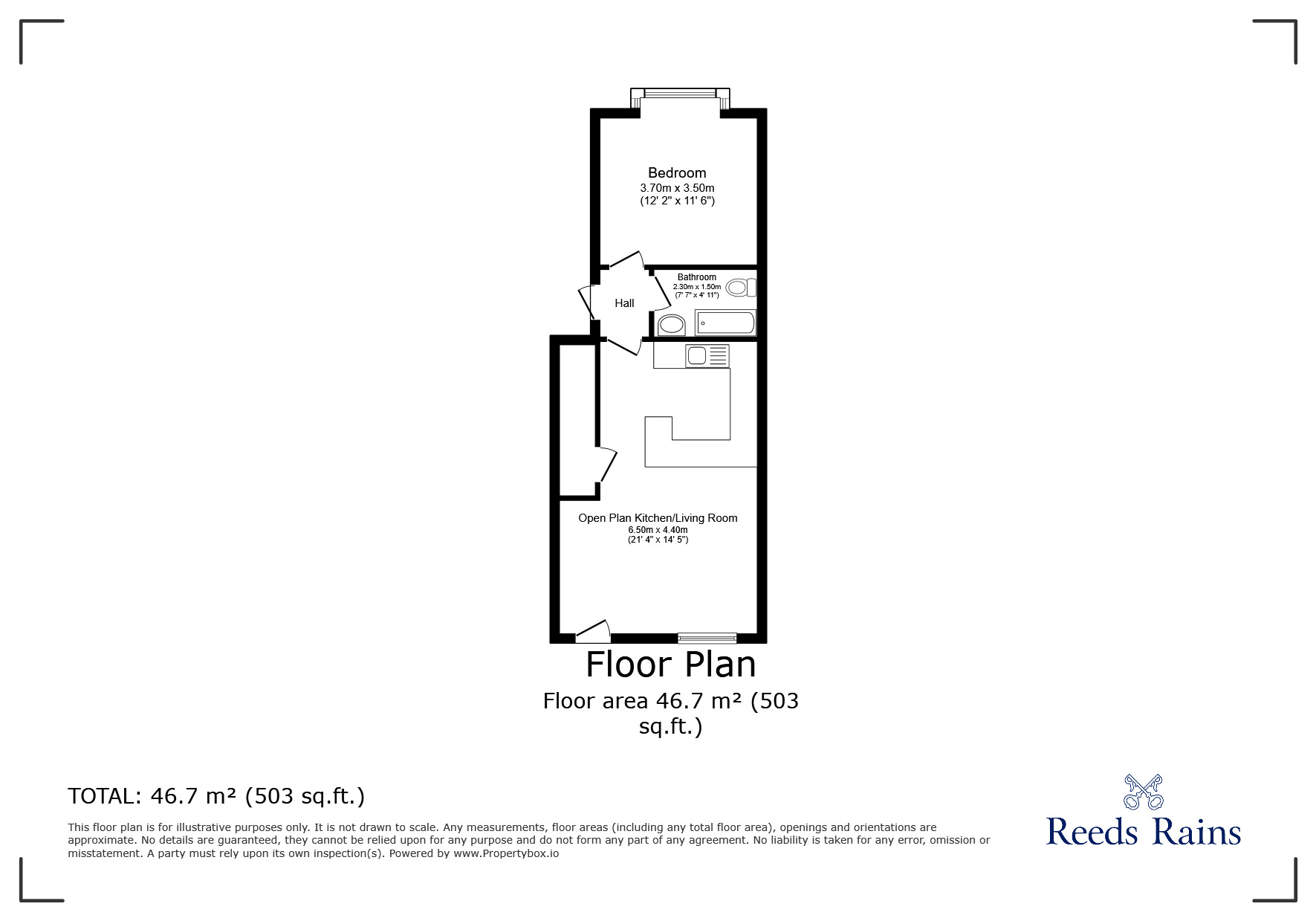 Floorplan of 1 bedroom  Flat for sale, Ingleby Road, Ilford, IG1