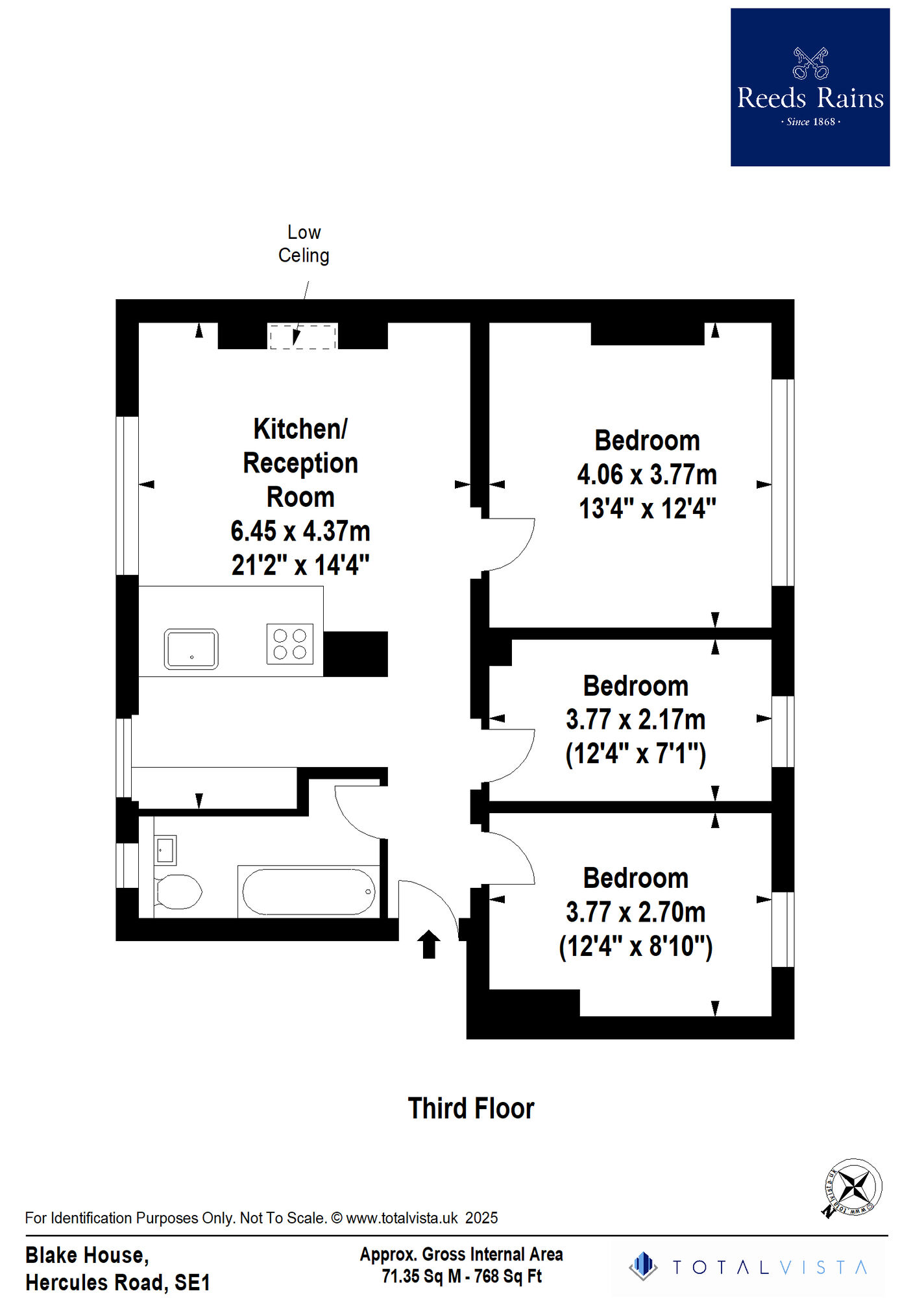 Floorplan of 2 bedroom  Flat to rent, Hercules Road, London, SE1