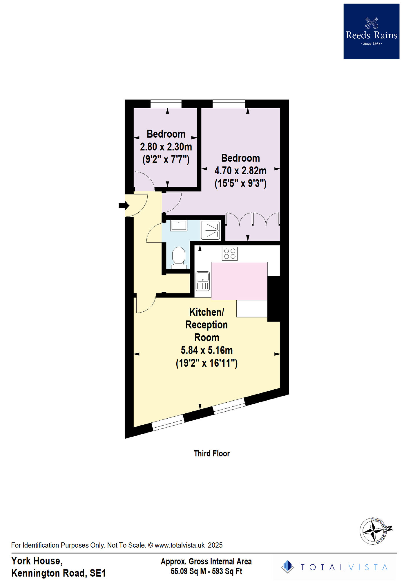 Floorplan of 2 bedroom  Flat for sale, Kennington Road, London, SE1