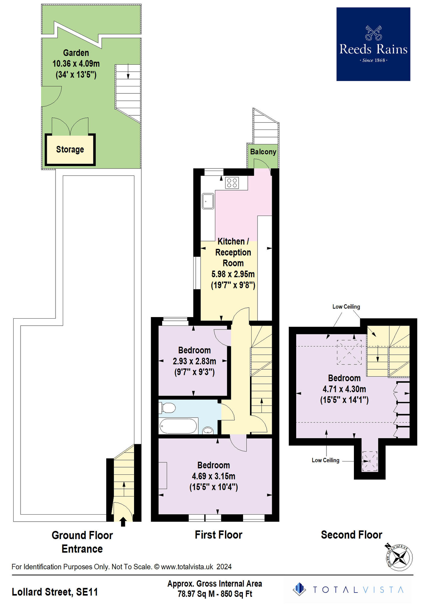 Floorplan of 3 bedroom  Flat for sale, Lollard Street, London, SE11