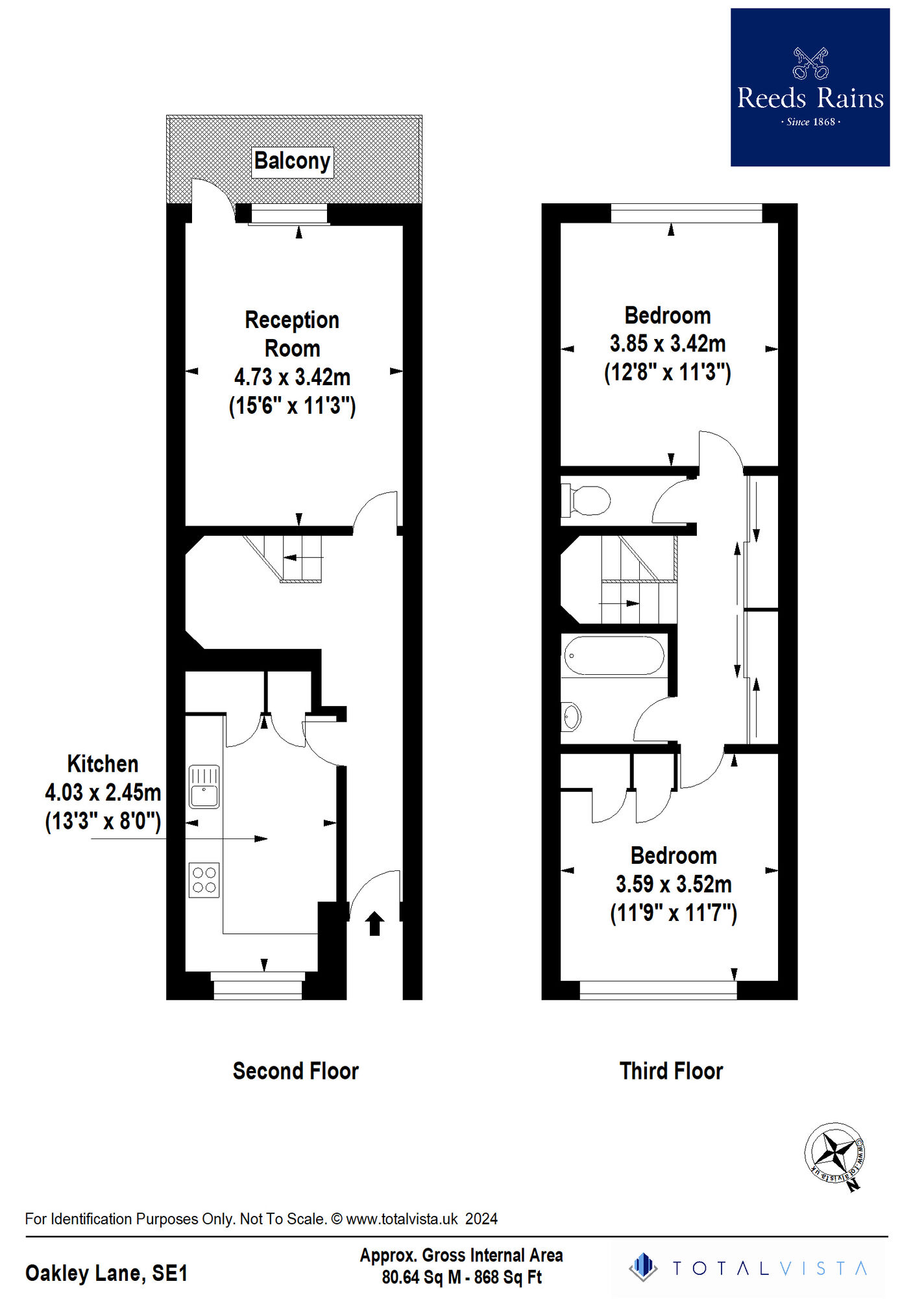 Floorplan of 2 bedroom  Flat for sale, Oakey Lane, London, SE1