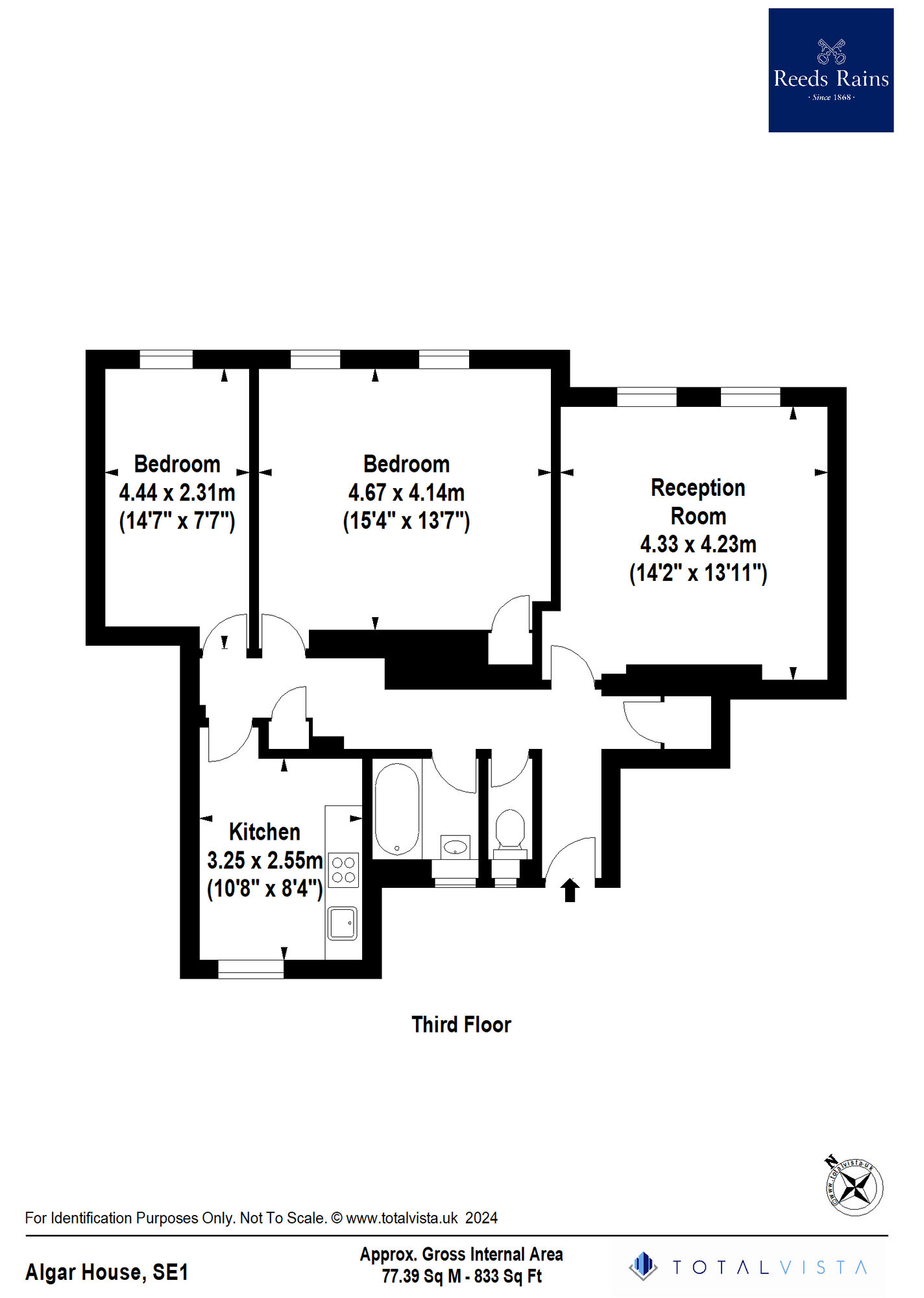 Floorplan of 2 bedroom  Flat to rent, Webber Row, London, SE1