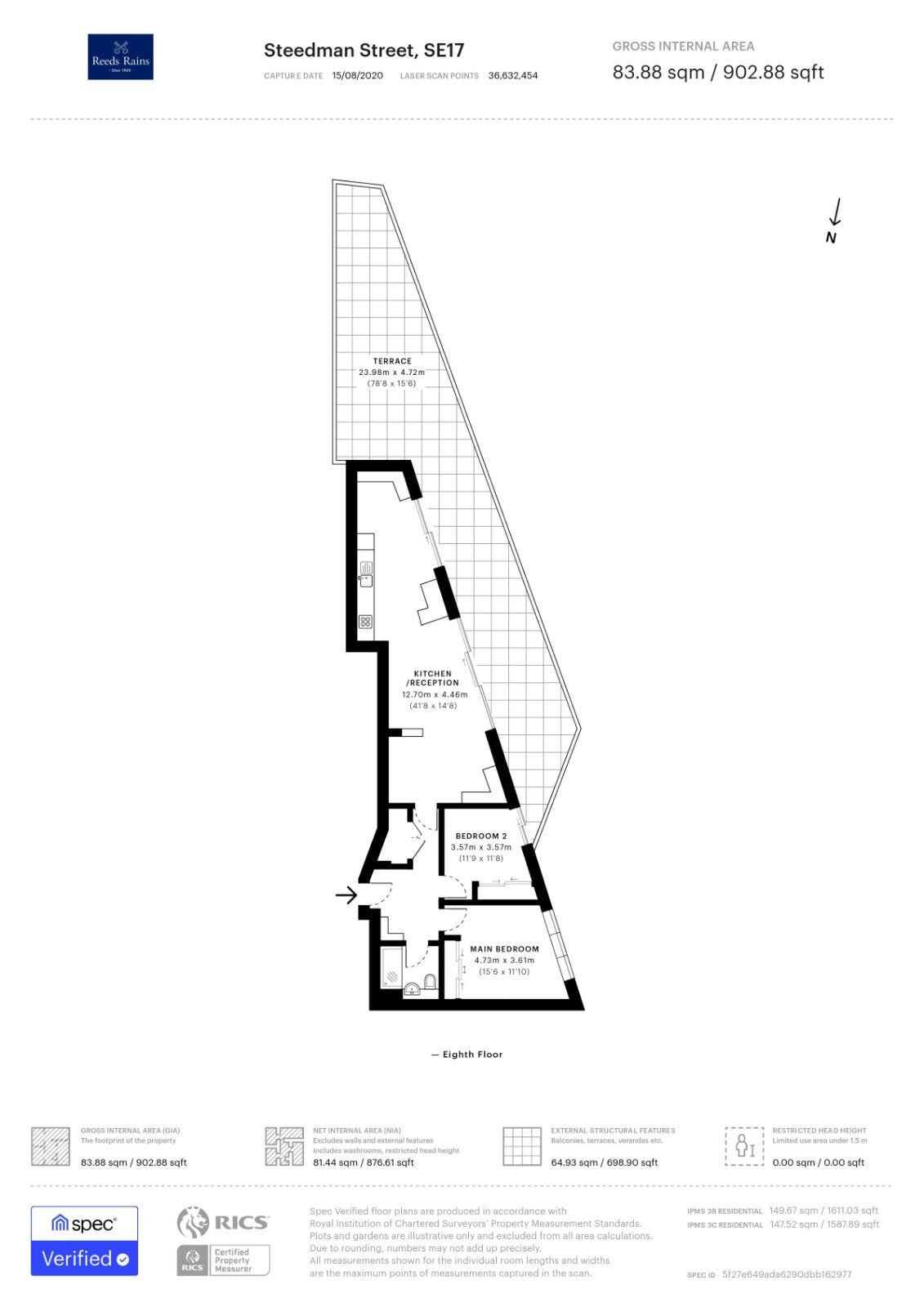 Floorplan of 2 bedroom  Flat for sale, Steedman Street, London, SE17