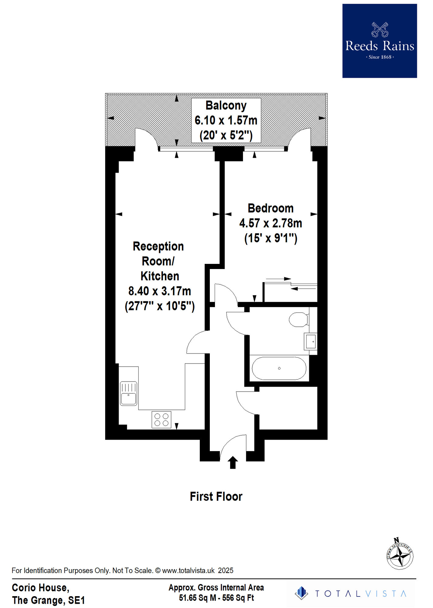 Floorplan of 1 bedroom  Flat to rent, The Grange, London, SE1