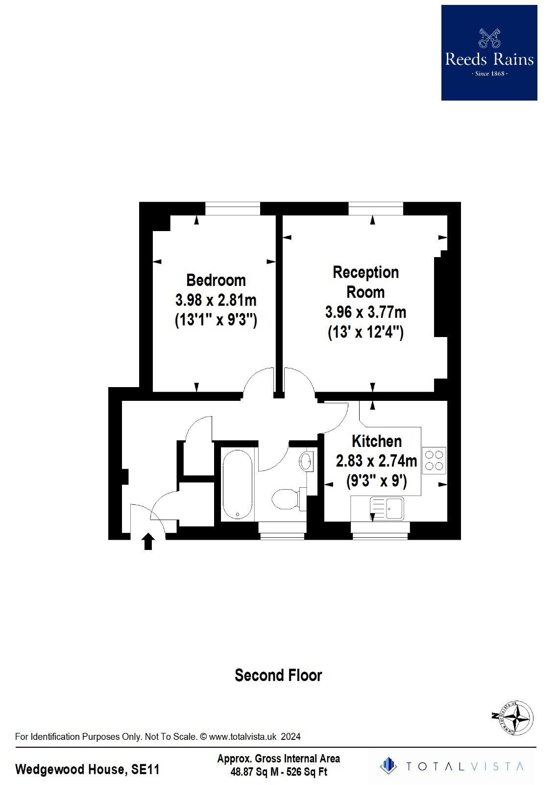 Floorplan of 1 bedroom  Flat to rent, Lambeth Walk, London, SE11