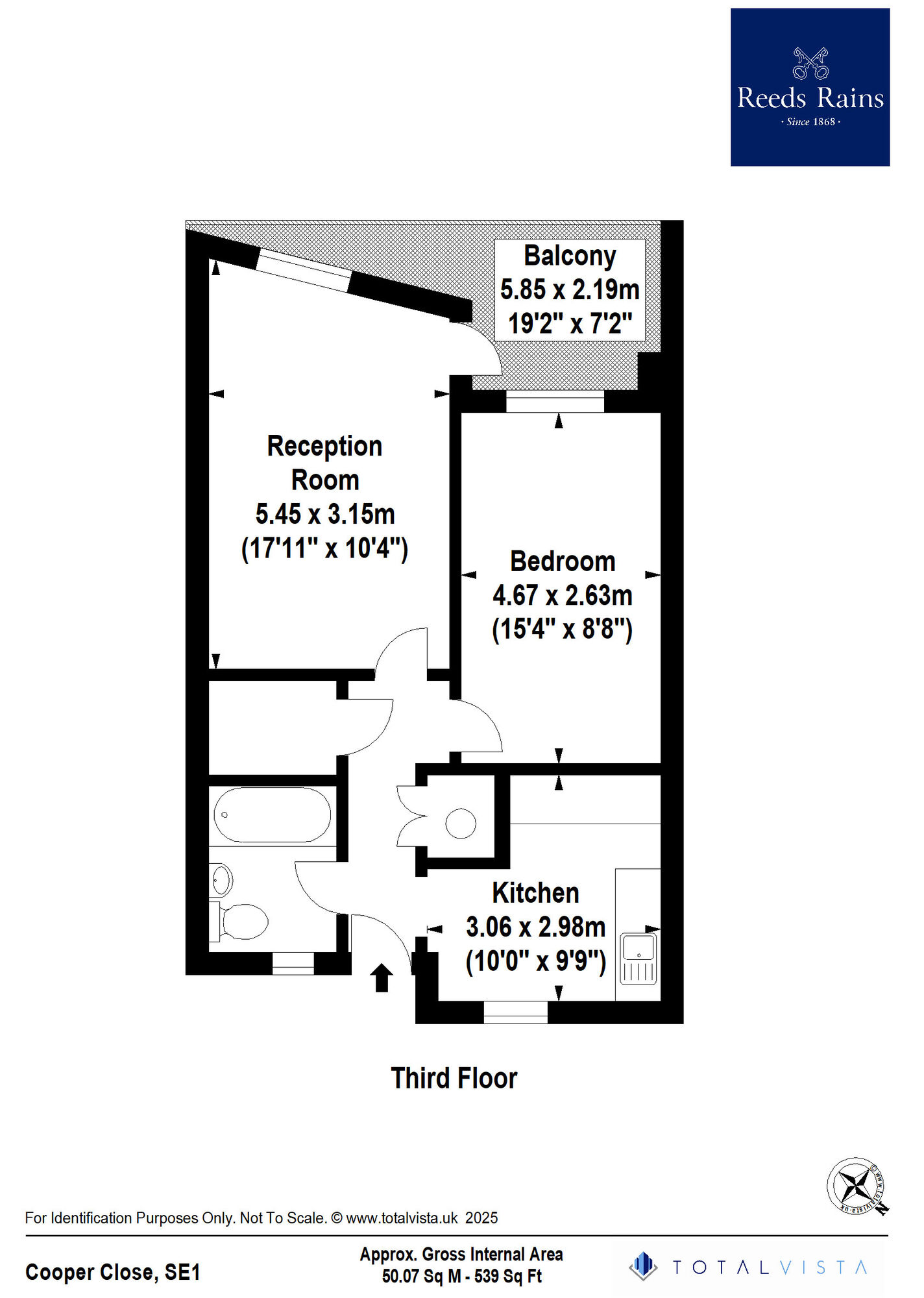 Floorplan of 1 bedroom  Flat for sale, Cooper Close, London, SE1