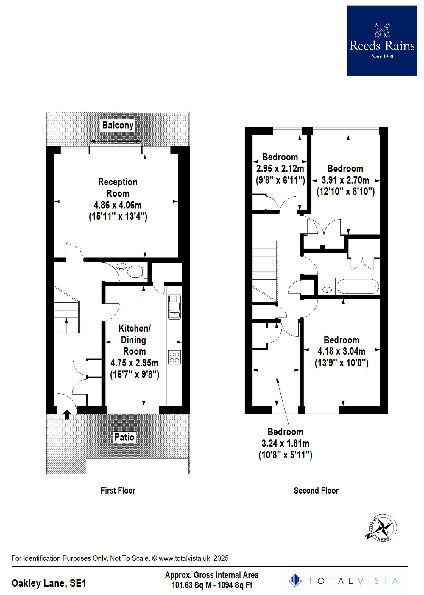 Floorplan of 4 bedroom  Flat for sale, Oakey Lane, London, SE1