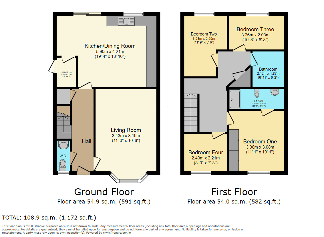 Floorplan of 4 bedroom Detached House for sale, Jackson Avenue, Bishops Tachbrook, Warwickshire, CV33