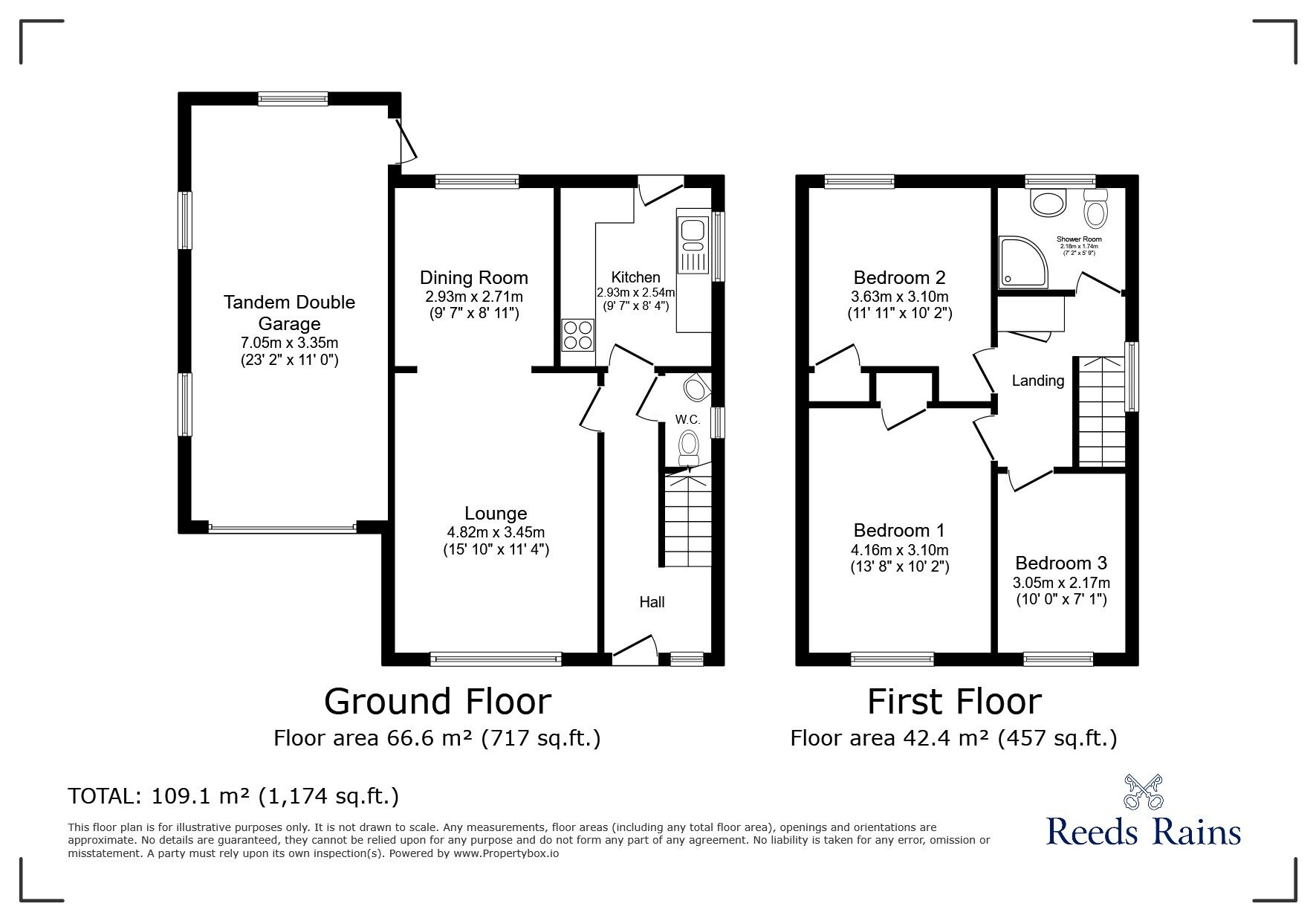 Floorplan of 3 bedroom Detached House for sale, Hunters Road, Leyland, Lancashire, PR25