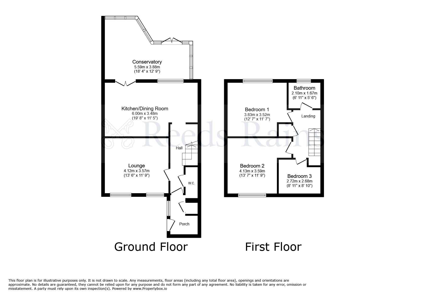 Floorplan of 3 bedroom End Terrace House for sale, Greystones, Leyland, Lancashire, PR26