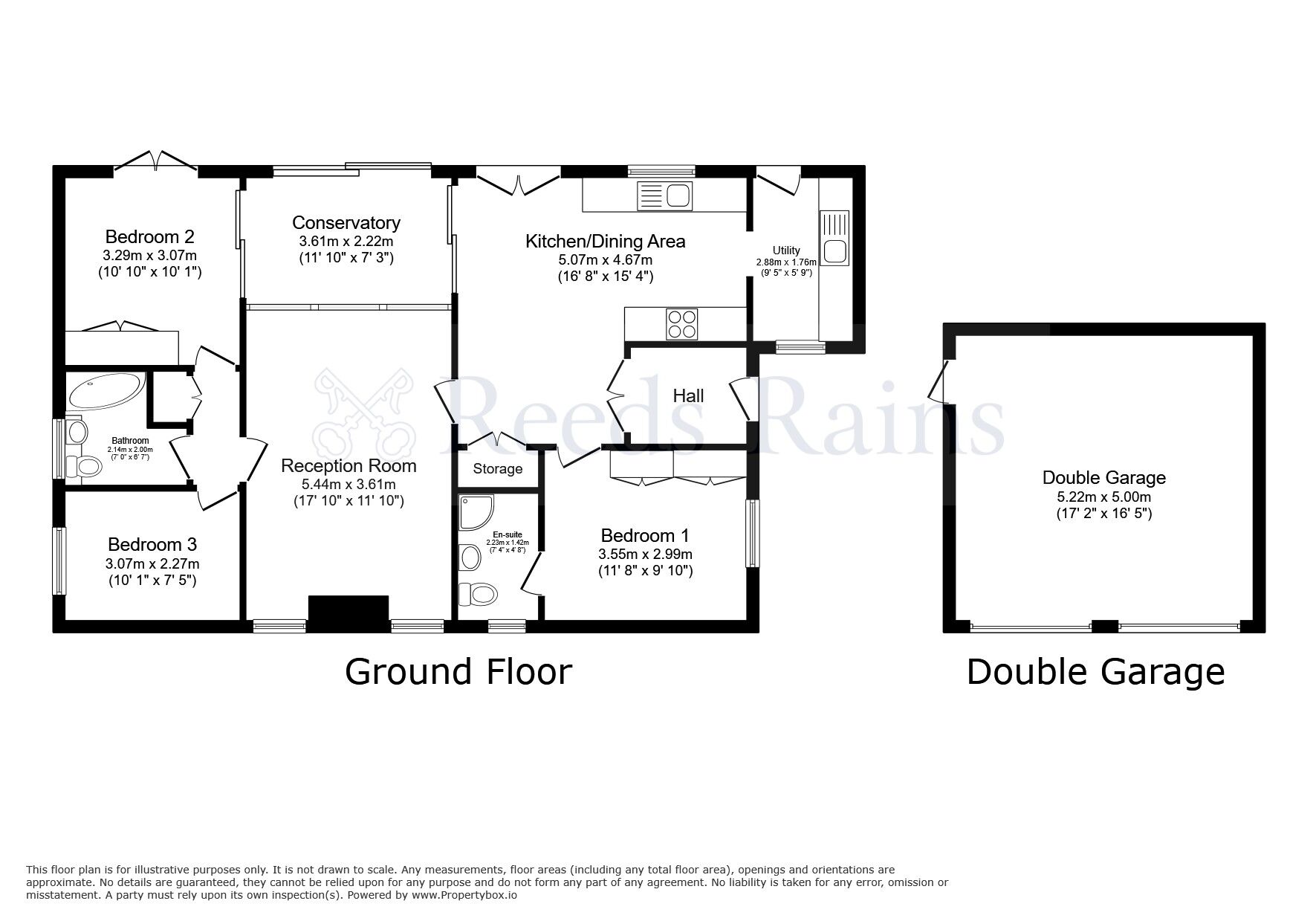 Floorplan of 3 bedroom Detached Bungalow for sale, Spring Meadow, Leyland, Lancashire, PR25