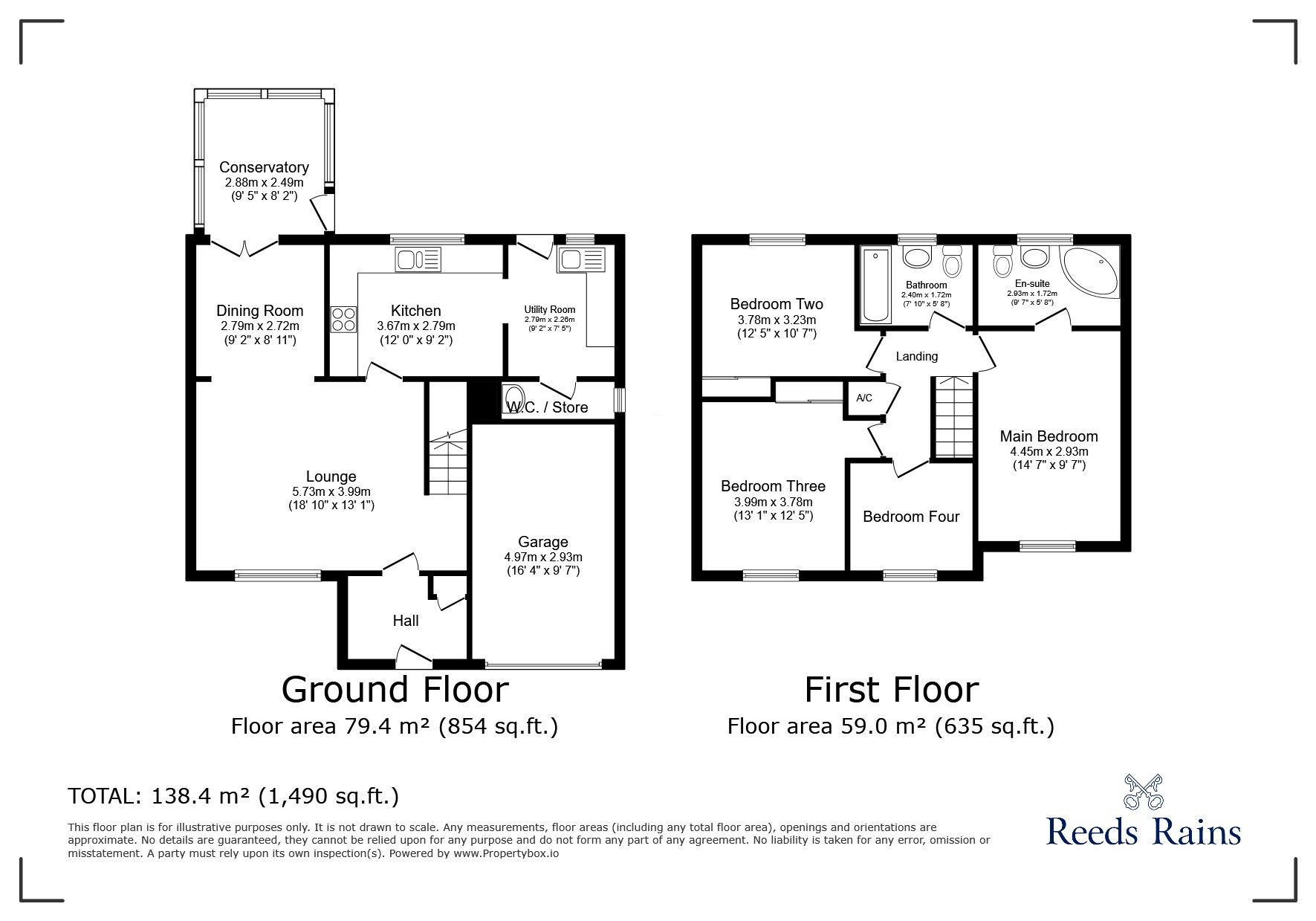 Floorplan of 4 bedroom Detached House for sale, Wheatfield, Leyland, Lancashire, PR26