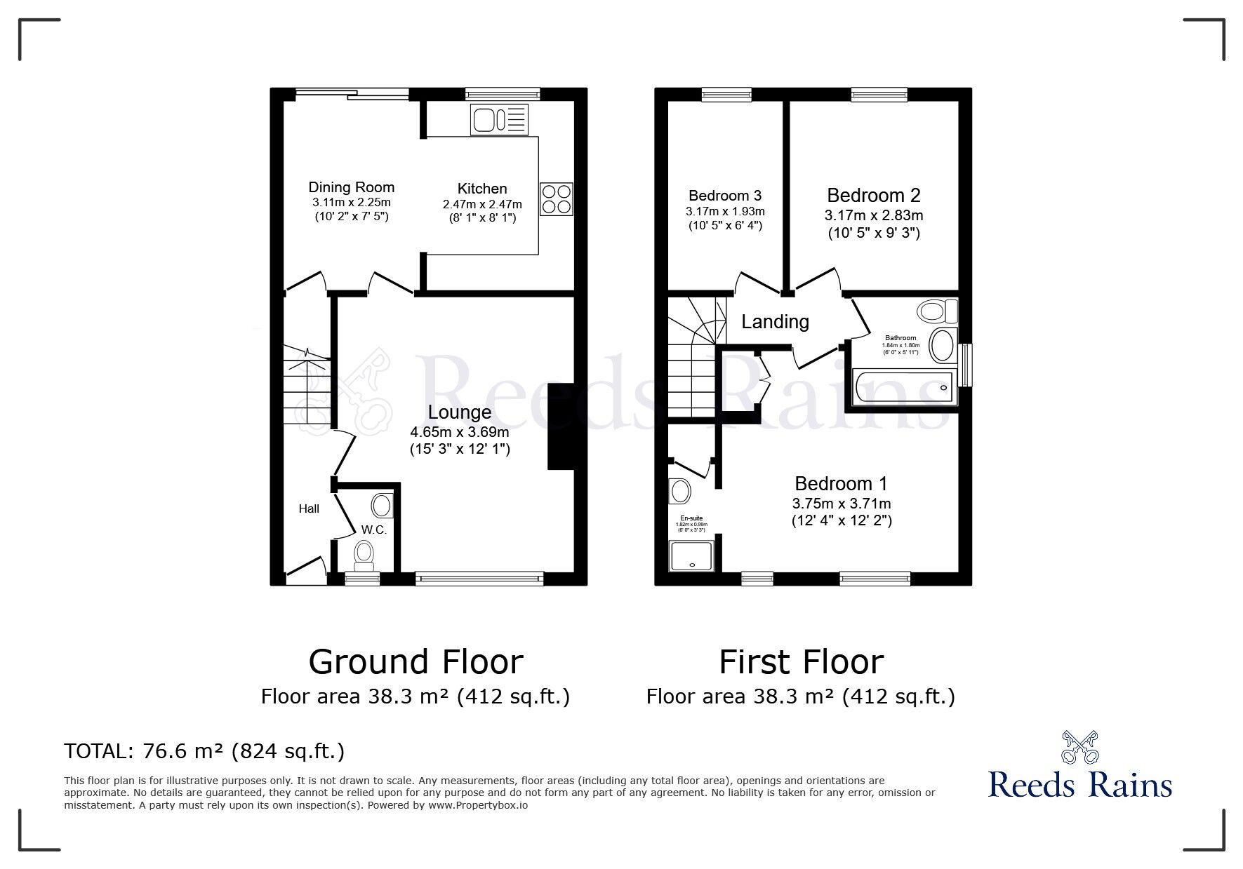 Floorplan of 3 bedroom Detached House for sale, Stratfield Place, Leyland, Lancashire, PR25