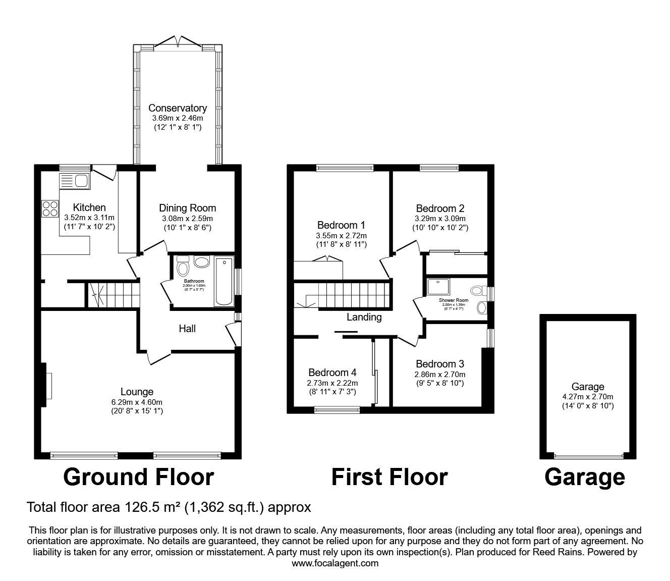 Floorplan of 4 bedroom Semi Detached House for sale, St. Annes Road, Leyland, Lancashire, PR25