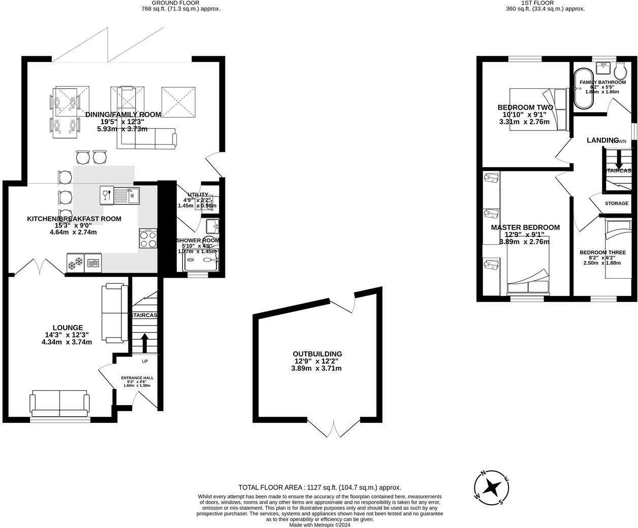 Floorplan of 3 bedroom Semi Detached House for sale, Lowther Drive, Leyland, Lancashire, PR26