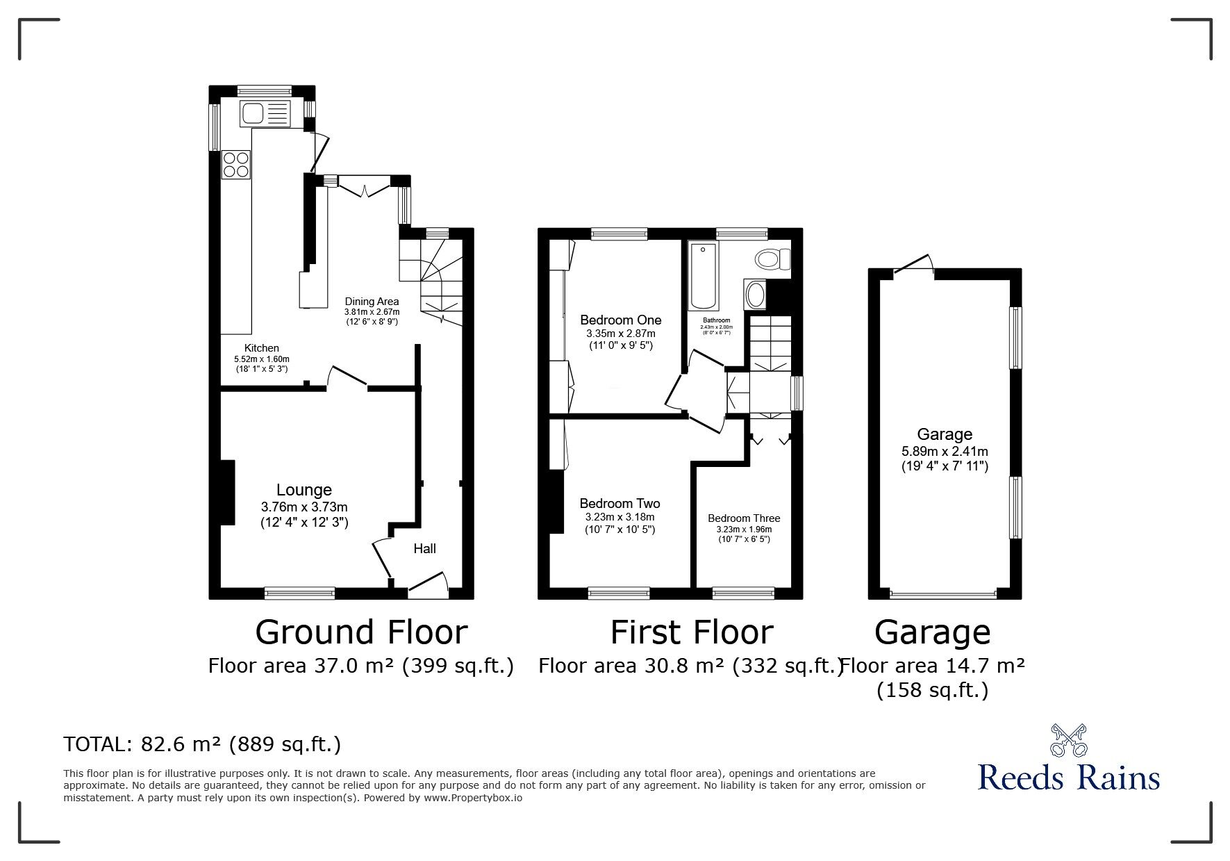 Floorplan of 3 bedroom Semi Detached House for sale, Gloucester Avenue, Farington, Lancashire, PR25