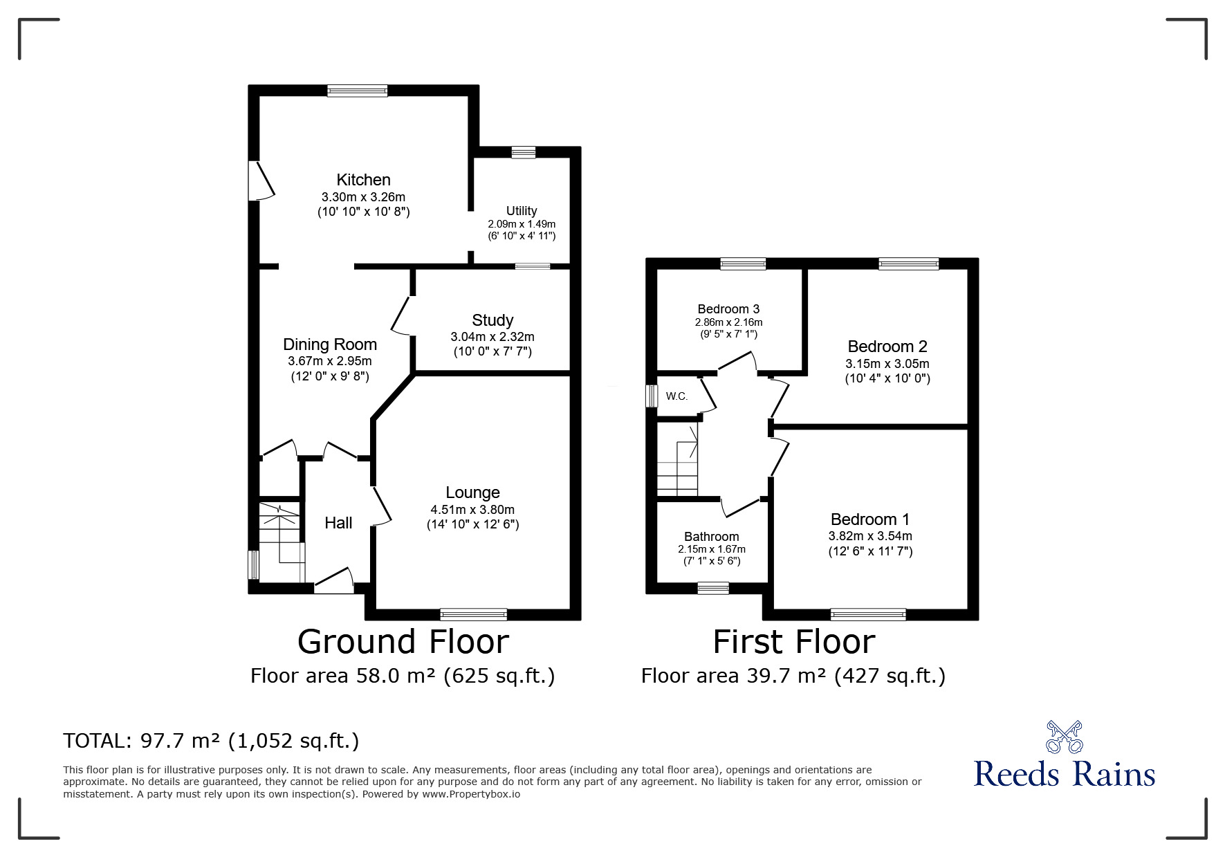 Floorplan of 3 bedroom Semi Detached House for sale, Balmoral Avenue, Leyland, Lancashire, PR25