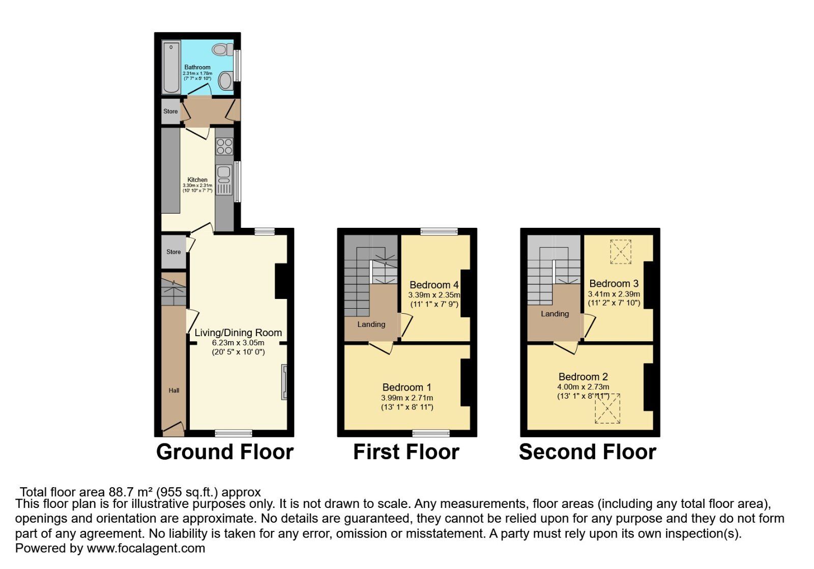 Floorplan of 4 bedroom Mid Terrace House for sale, Ava Street, Lisburn, County Down, BT27