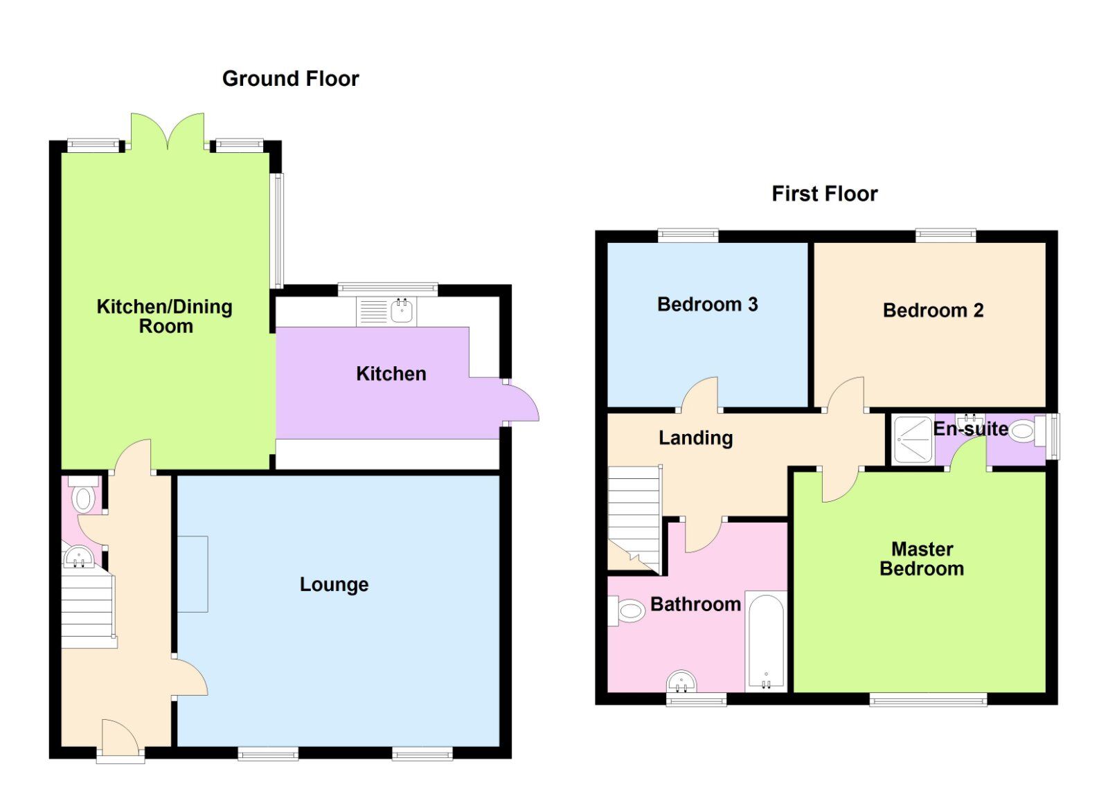 Floorplan of 3 bedroom Semi Detached House for sale, Linen Green, Lisburn, County Antrim, BT28