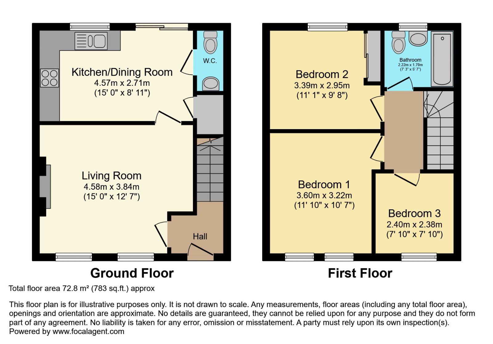 Floorplan of 3 bedroom Mid Terrace House for sale, Sir Richard Wallace Road, Lisburn, County Antrim, BT28