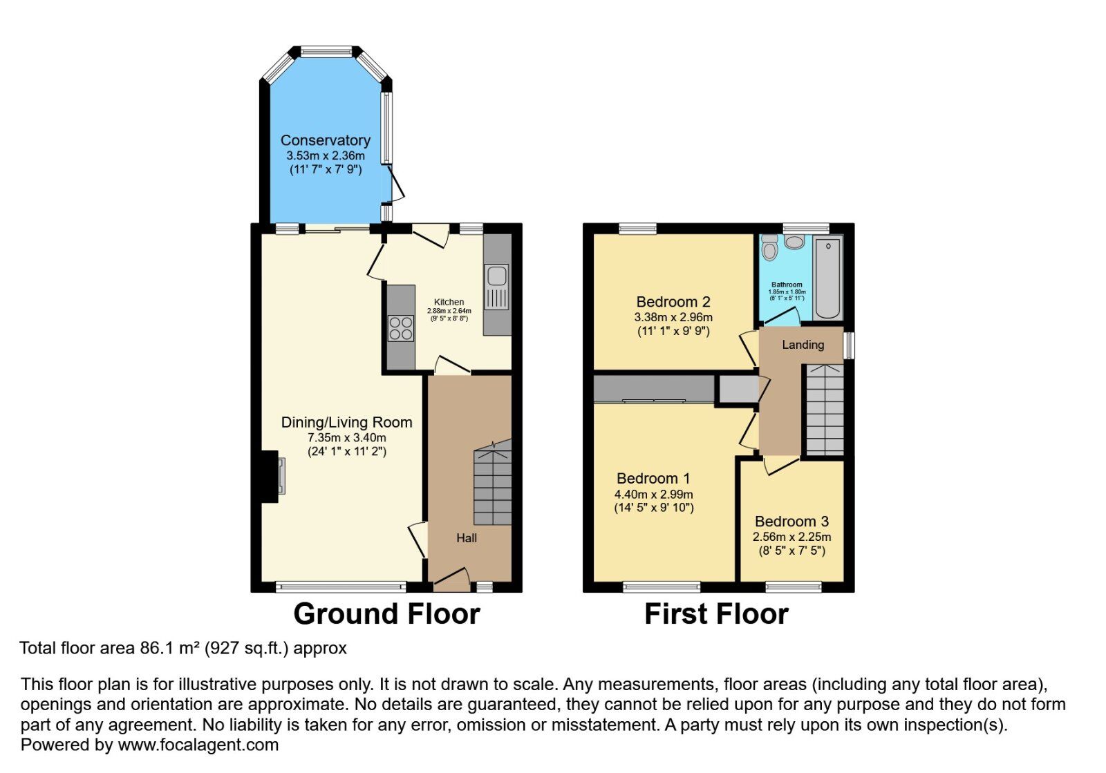 Floorplan of 3 bedroom Semi Detached House for sale, Ashbourne Park, Lambeg, Lisburn, County Down, BT27