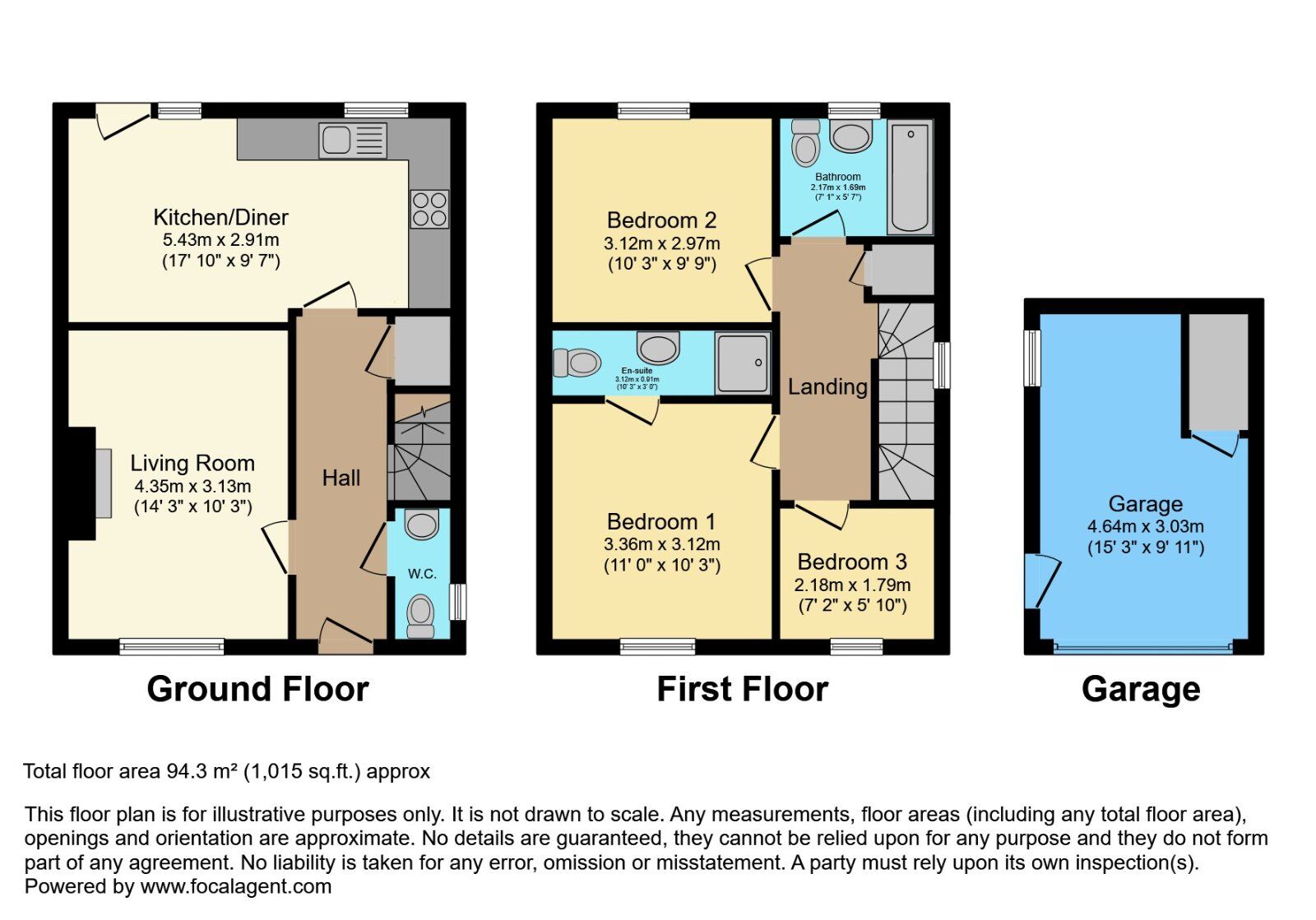 Floorplan of 3 bedroom Semi Detached House for sale, Barnfield Cottages, Lisburn, County Antrim, BT28