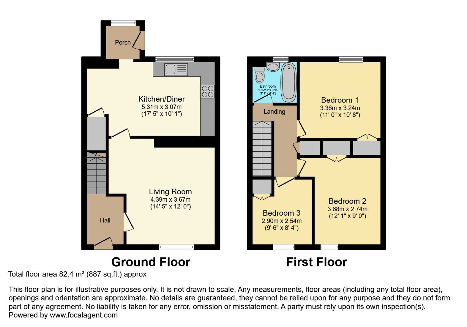 Floorplan of 3 bedroom Mid Terrace House for sale, Blaris Park, Lisburn, County Antrim, BT28