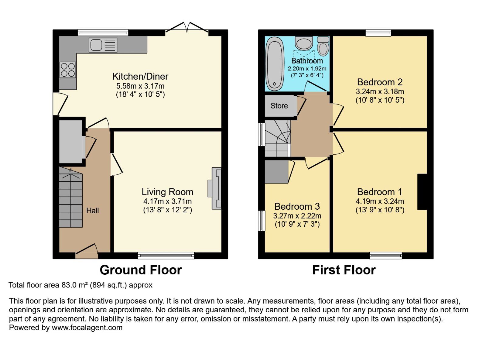 Floorplan of 3 bedroom Semi Detached House for sale, The Old Mill, Hillsborough, County Down, BT26